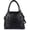 Black, variant on Women's Leather Handbag, Dome Satchel with Dual Handles and Crossbody Strap, Gold-Tone Hardware - TAN