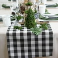 thumbnail image 2 of BalsaCircle 14" x 108" Gingham Checkered Table Runner Party Linens Black, 2 of 4
