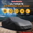 thumbnail image 3 of All Weather Car Cover Fits 2000 2001 2002 2003 2004 2005 2006 Toyota MR2 MRS , waterproof, uv-proof, easy access zipper, wind-proof, detachable straps BLACK, 3 of 14