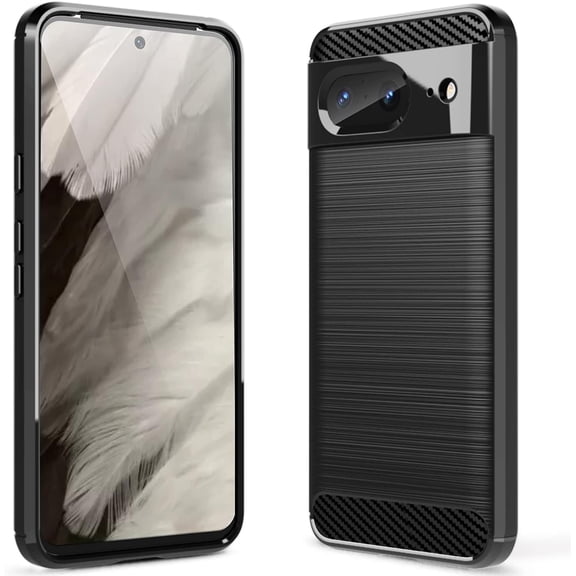 Pixel 8 Case Google 8 Case TPU Shock Absorption Technology Raised Bezels Protective for Google Pixel 8（TPU Black）
