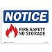thumbnail image 3 of SignMission OS-NS-D-35-L-12655 OSHA Notice Sign - Fire Safety No Storage Sign with Symbol, 3 of 4