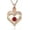 Rose-red, variant on Cremation Jewelry Heart Birthstone Necklaces Gifts for Women Love Heart Pendant Necklace Urn Necklace for Ashes for Women Gilrs Memorial Keepsake Birthstone Pendant