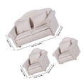 thumbnail image 2 of BESTYASH 3Pcs Mini Couch Model Sofa Wood Furniture For Study Room Decorative Accessories, 2 of 7