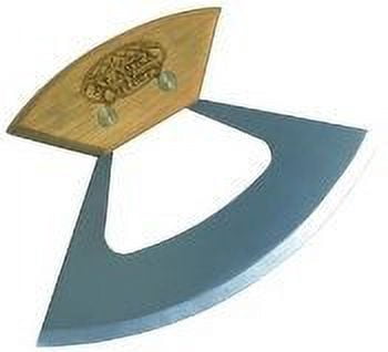 Knife 6" and Cutting Board/ Bowl Set - Ulu - Birch Colored Wood