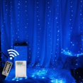 thumbnail image 3 of Cortinas de luces navideñas para ventanas, guirnaldas de luces LED de Año Nuevo, guirnaldas alimentadas por batería, decoraciones en cascada, 3 of 5