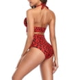 thumbnail image 4 of Traje de baño de cintura alta 2 piezas Nikou para mujer con cuello halter, 4 of 6