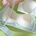 thumbnail image 4 of Girls Sports Bras Teen Girls Wireless Bra High School Student Girl Gathered Sports Casual Support Bralettes with Adjustable Strap Green S, 4 of 5