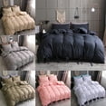 thumbnail image 1 of Washed Duvet Cover, Soft Twin Size Duvet Cover 2 Pieces with Tie Closure, 1 Duvet Cover 66x90 inches and 1 Pillowcase, Navy Blue, 1 of 8