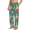 thumbnail image 2 of Yiaed Pineapple Print Men's Lounge Pants, Loose PJ Bottoms, Long Pajama Pants for Men-Medium, 2 of 5