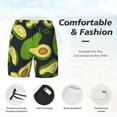 thumbnail image 5 of Lsque Mens Swim Trunks Fresh Avocado Pattern - Bathing Suit Compression Liner - Beach Swim Shorts Swimwear - (S-3XL) - Stretch Quick Dry -Small, 5 of 9