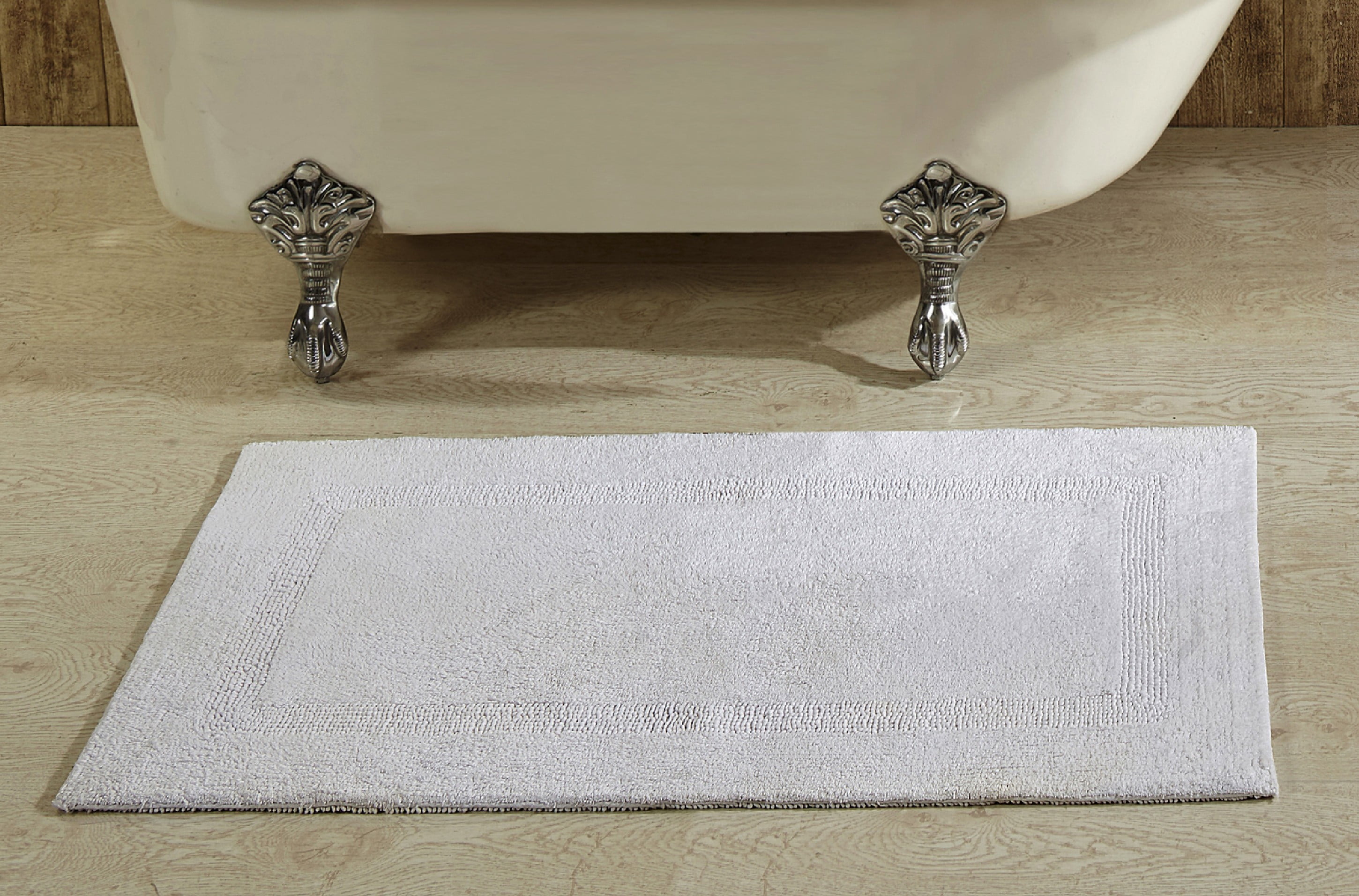 Lavish Home 100 Cotton Plush Bathroom Reversible Long Bath Mat 24 X 60 in for sale online 