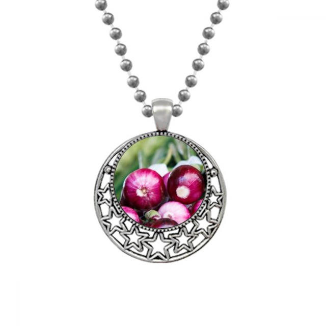 Foto Fresh templado vageable cebolla Collares Colgante Retro Moon Stars Jewelry Unbranded M