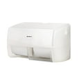 thumbnail image 3 of EZbrnd Wall Mount Twin Double Roll Side-by-Side Toilet Paper Dispenser Holder for Home/Commercial/Washroom/Office, Pearl White, 4250-EZ C98, 3 of 3