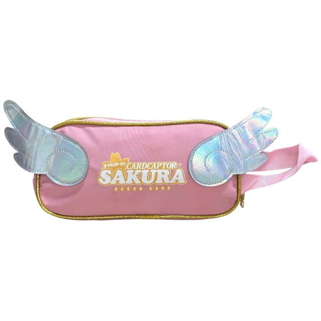 Lapicera Escolar Anime Doble Cierre Personaje Sakura Cardcaptor color rosa con Alas
