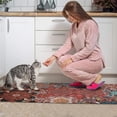thumbnail image 4 of Bohemian Brown Geometry Rugs and Mats Non Skid Washable Absorbent Microfiber Soft Kitchen Mat for Floor Set Of 2 Decor Stain Resistant 17"x47"+17"x30", 4 of 7