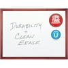 Quartet Premium DuraMax Porcelain Magnetic Whiteboard, 6' x 4', Mahogany Frame