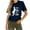 Navy, variant on WREESH Women's Cowboy Graphic Tee Fashion Casual Pullover with Crew Neck Short Sleeve Pink
