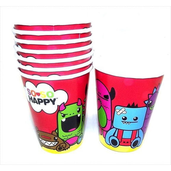 So So Happy Be Lucky Spread Love Live Kids Birthday Party 9 oz. Paper Cups