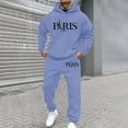 thumbnail image 2 of Valora Streetwear Hoodie Tracksuit Set for Daily Casual Wear Comfortable Pullover Hooded Sweatshirt with Jogger Pants Modern Athletic Two Piece Outfit Sky Blue 3XL, 2 of 4