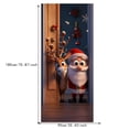 thumbnail image 3 of YWIYIUD Christmas Door Cover Reindeer Santa Banner Photo Background Santa Door Hanging Banner Winter Holiday Christmas NewYear Home Party Decoration Supplies 6.7x3 FT, 3 of 5