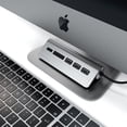 thumbnail image 4 of Satechi Aluminum Type-C Clamp Hub Pro - USB C Hub for Desktop with 3 USB-A 3.0 Data Ports, Micro/SD Card Readers for iMac, MacBook Air/Pro M5/M4, Dell, HP, Surface, Lenovo - Space Gray, 4 of 6