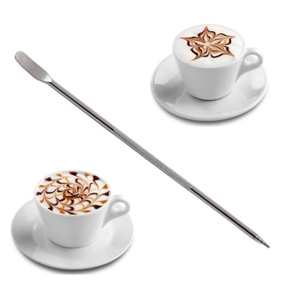 Goxawee Coffee Art Pen, Stainless Steel Latte Pull Flower Needle