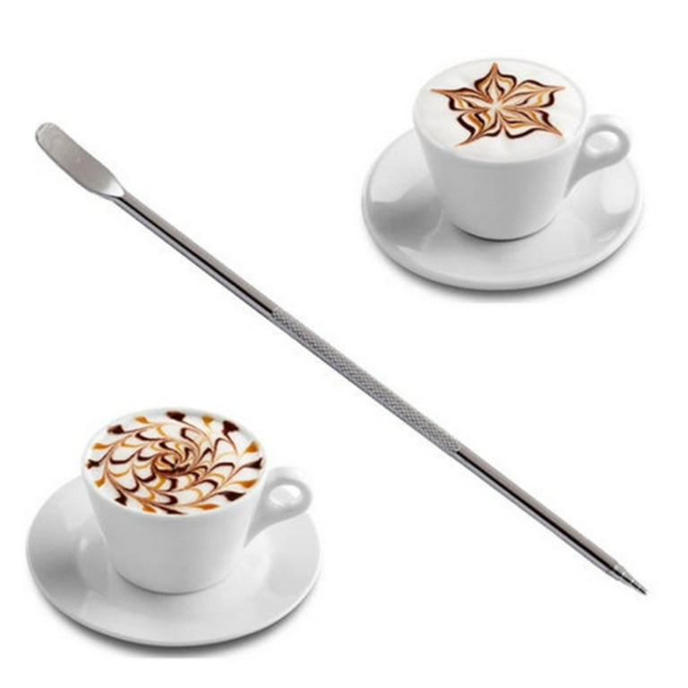 Leke Fancy Latte Coffee Hook Flower Carve Stick Flower Needle Coffee Latte  Art Pen