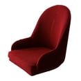 thumbnail image 4 of Housse Extensible à Dossier Ailé, Bras Incliné, Déco d'Hôtel et de Cafés - Rouge,, 4 of 10