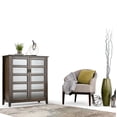 thumbnail image 2 of Simpli Home Burlington 40 inch Wide Solid Wood Transitional Medium Storage Cabinet in Mahogany Brown, 2 of 9