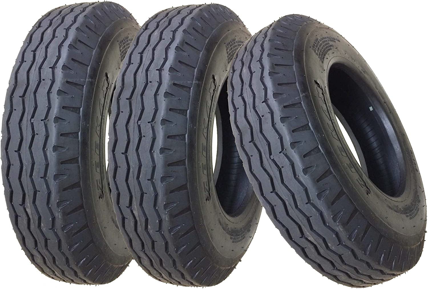 Set 3 ZEEMAX Heavy Duty Trailer Tires 714.5 12 Ply Load Range F
