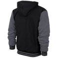 thumbnail image 2 of Men's Athletic California Sherpa Fleece Lined Cali Zip Up Hoodie Jacket (Black Charcoal, XL), 2 of 4