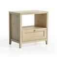 thumbnail image 6 of Joyyskill Modern Nightstand with Storage, Farmhouse End Table with Drawer, Freestanding Wide Bedside Table, Light Oak, 6 of 6