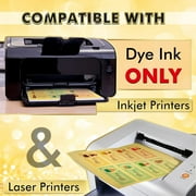 Koala Sticker Paper for Inkjet and Laser Printers, Metallic Gold, 80 Sheets 8.5x11 Inch