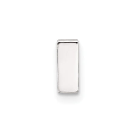 Sterling Silver E-coated Letter I Slide Charm