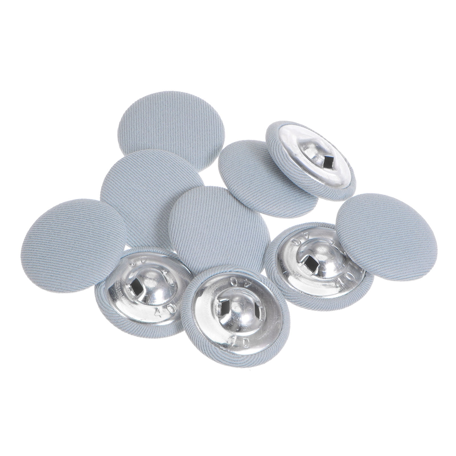 10uds 40L Tela Paño Cubierto Botón 25mm Redondo Metal Vástago Costura ...