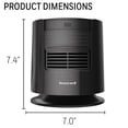 thumbnail image 5 of Honeywell QuietSet® Ventilador de mesa para dormir con ruido rosa, nuevo, ancho 7.0" x alto 7.4" x largo 7.0", negro, HTF300, 5 of 5