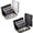 Black+Silver, variant on Slim Rfid Blocking Stainless Steel Metal Card Holder Wallet For Men & Women, 10-Slot Capacity; Holds Credit Cards, Cash & IDs; Durable; Perfect for Travel & Everyday Use