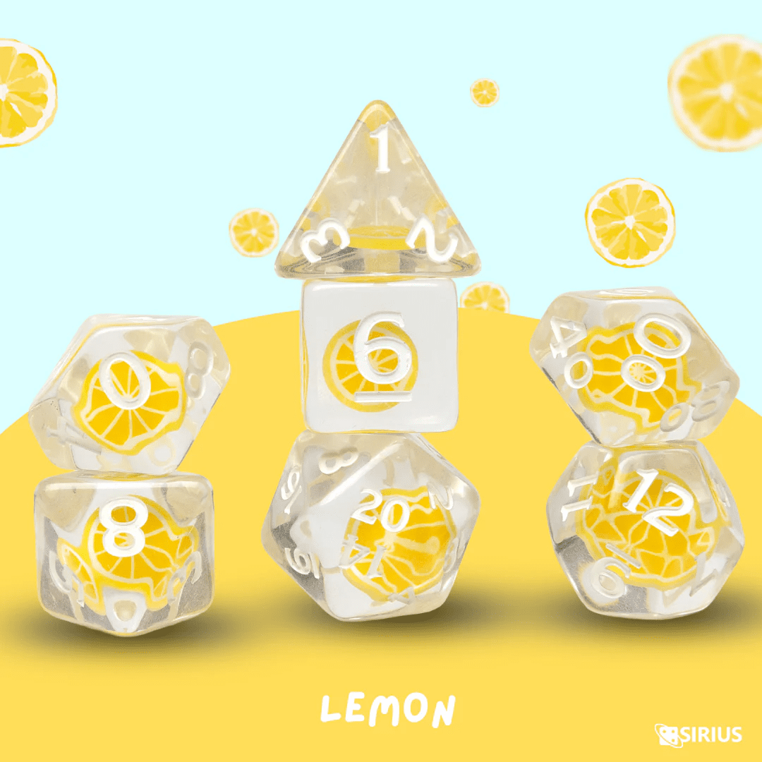 Sirius Dice 7-Set Fruit Dice: Lemon