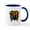 White/Navy Inside, variant on CafePress - BISON Mugs - 11 oz Ceramic Mug - Novelty Coffee Tea Cup
