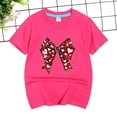 thumbnail image 4 of Toddler Girls Short Sleeve T-Shirts Cotton Soft Tees Kids Summer 24 Months 2t 3t 4t 5t 6t 7t Casual Basic Crew Neck Daily Wear Tops Gibobby,9-10 Years,Hot Pink, 4 of 5