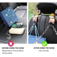 thumbnail image 3 of Ganchos para reposacabezas de coche de 2 piezas, gancho para coche, gancho para reposacabezas de coche, organizador para reposacabezas de asiento trasero de coche, almacenamiento universal para montaj, 3 of 5