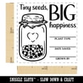 thumbnail image 2 of Tiny Seeds Big Happiness Fill In Plant Seed Packet Self-Inking Rubber Stamp Ink Stamper - Sky Blue Ink - Small 1 Inch, 2 of 7