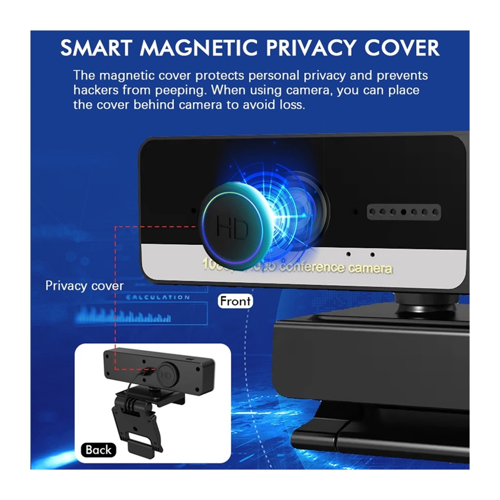 Webcam 1080P Full HD Web Camera With Speaker Microphone USB Web Cam For PC Computer Live Broadcast Laptop Mini Camera ,Full Clarity