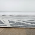 thumbnail image 3 of World Rug Gallery Tropical Leaves Nature Inspired Reversible Indoor/Outdoor Area Rug - Gray 2'x7', 3 of 8