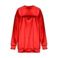thumbnail image 3 of Womens Satin Fall Clothes, Long Sleeve Pullover for Women Oversized Fashion Solid Color Loose Fit Crewneck Sweatshirts, 3 of 5