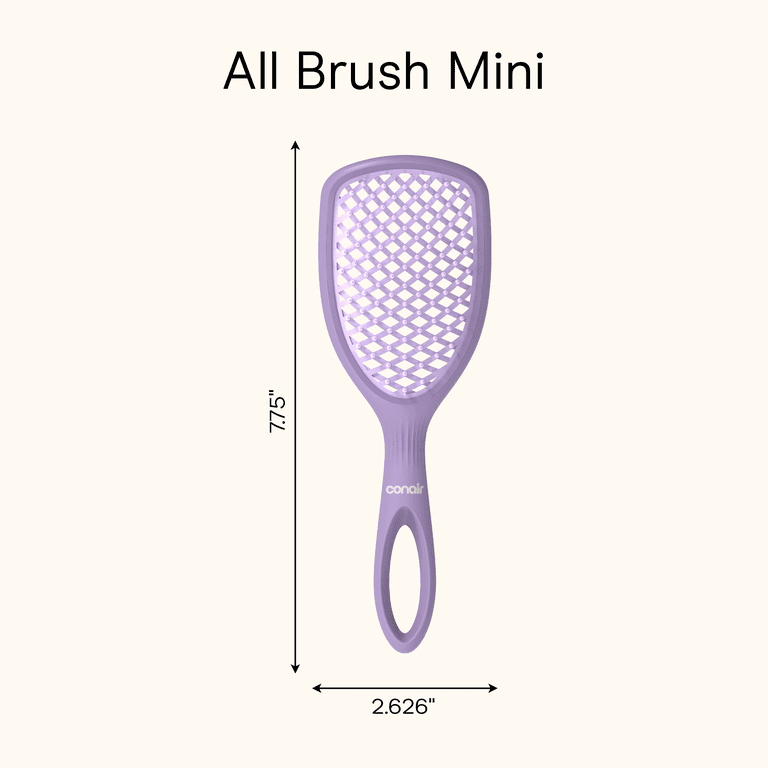 All Brush Mini Vented Paddle Hair Brush, Purple photo 7