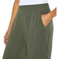 thumbnail image 4 of Three Dots Women's Elastic Pull On Pant with Pockets (US, Alpha, Medium, Regular, Regular, Green), 4 of 4