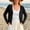 #0538-Black, variant on Women's Long Sleeve Button Down Plain Crew Neck Classic Sweater Knit Cardigan for Wear Everyday