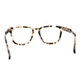 thumbnail image 4 of Rectangle Keyhole Plastic Horn Rim Blue Light Filtering Computer Glasses Tortoise, 4 of 4