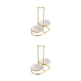 thumbnail image 1 of Toystoory Soporte para reposacucharas con estante para cuencos, organizador de cocina, cubiertos dorados verticales, almacenamiento de cucharas Dorado/Redondo/2 Cuencos 2Conjunto, 1 of 1